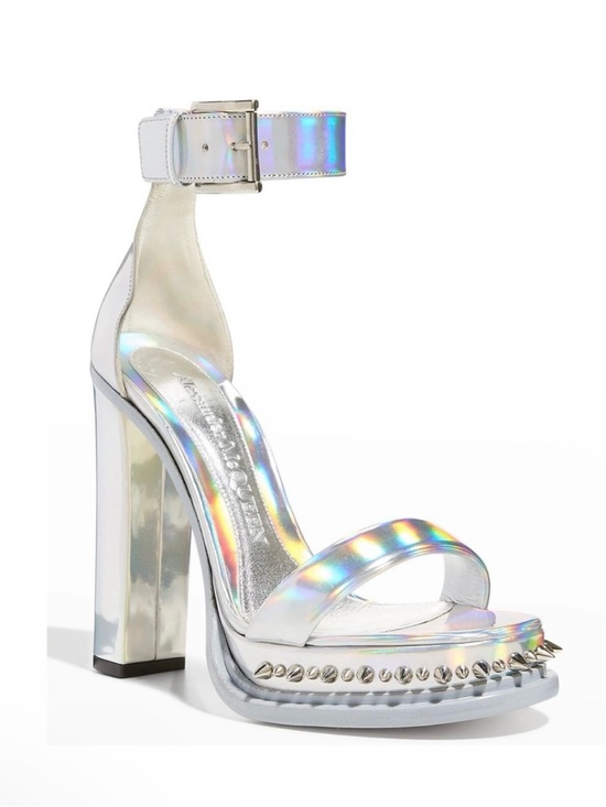 Alexander McQueen Shoes - *NWBT*Alexander McQueen iridescent faux leather sandals SIZE: 6 1/2